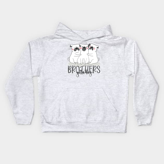 Brothers Gotta Hug Kids Hoodie by Nonconformist